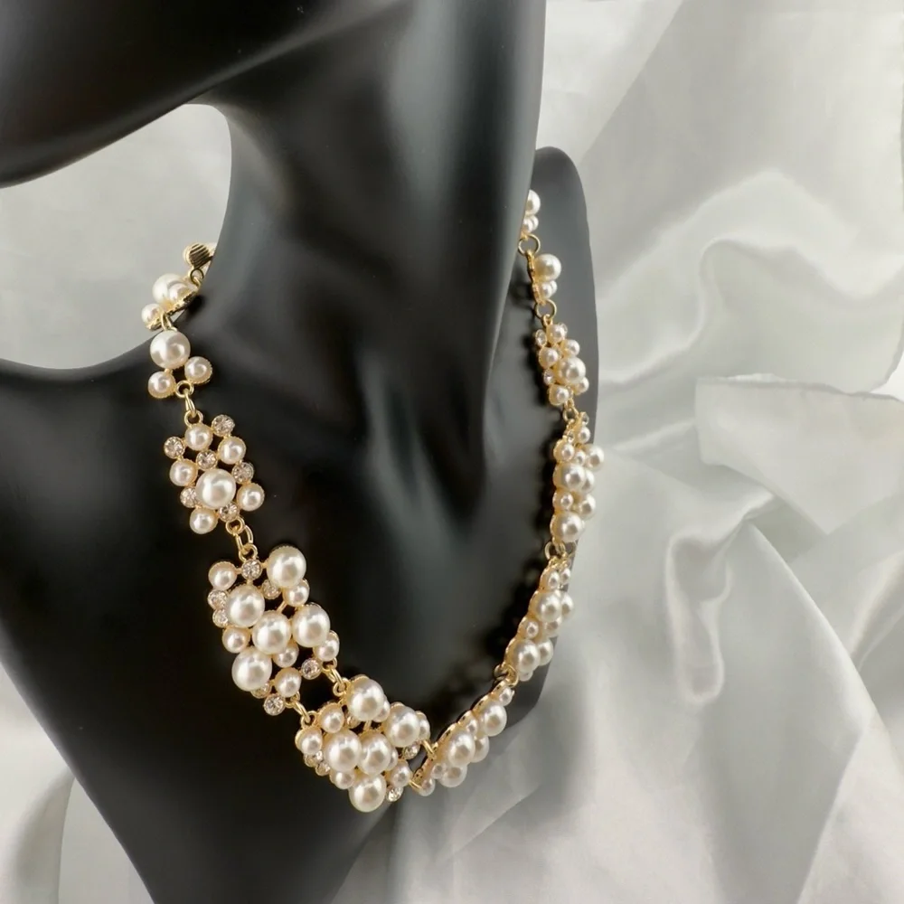 Zara lux adjustable Pearl and Gold Necklace